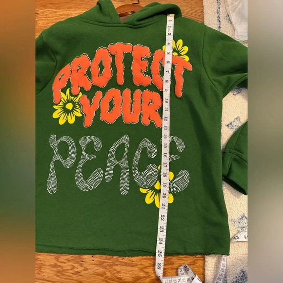 Euphoric 777 Protect Your Peace Green Hoodie Size Medium - Picture 11 of 11